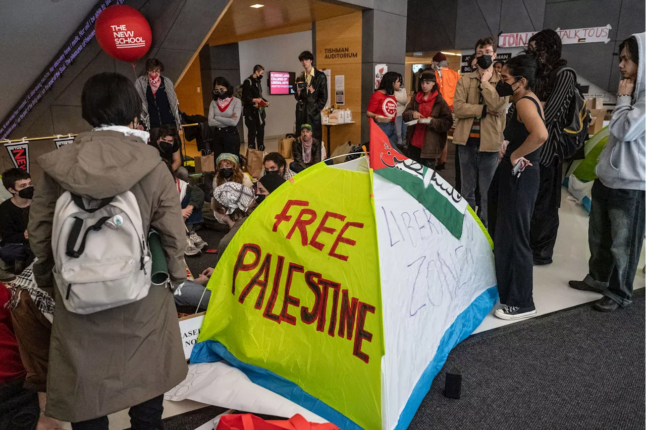 First-Ever Faculty Gaza Solidarity Encampment Erected at The New School