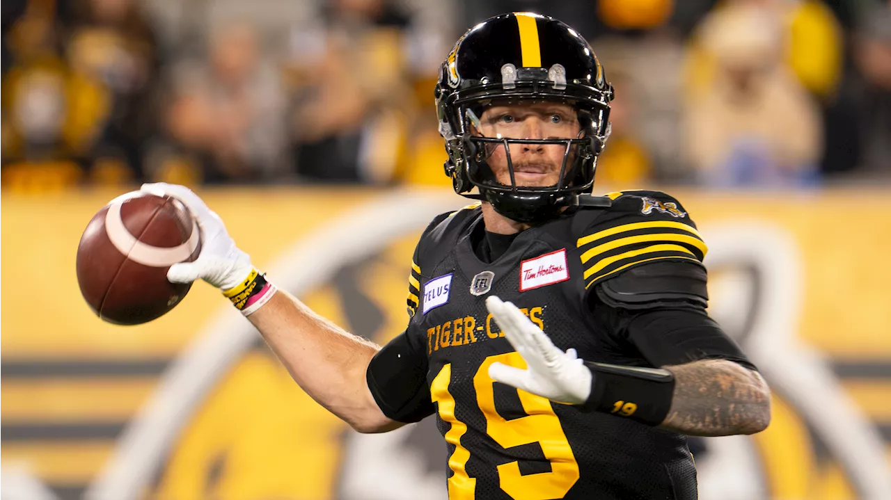 Tiger-Cats QB Mitchell opens camp in a walking boot