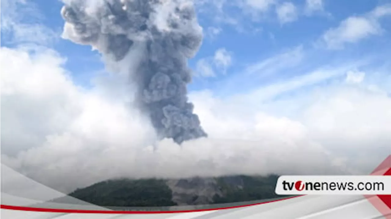 Erupsi Gunung Ibu Halmahera Barat, Dengan Kolom Abu 1500 Meter Diatas Puncak