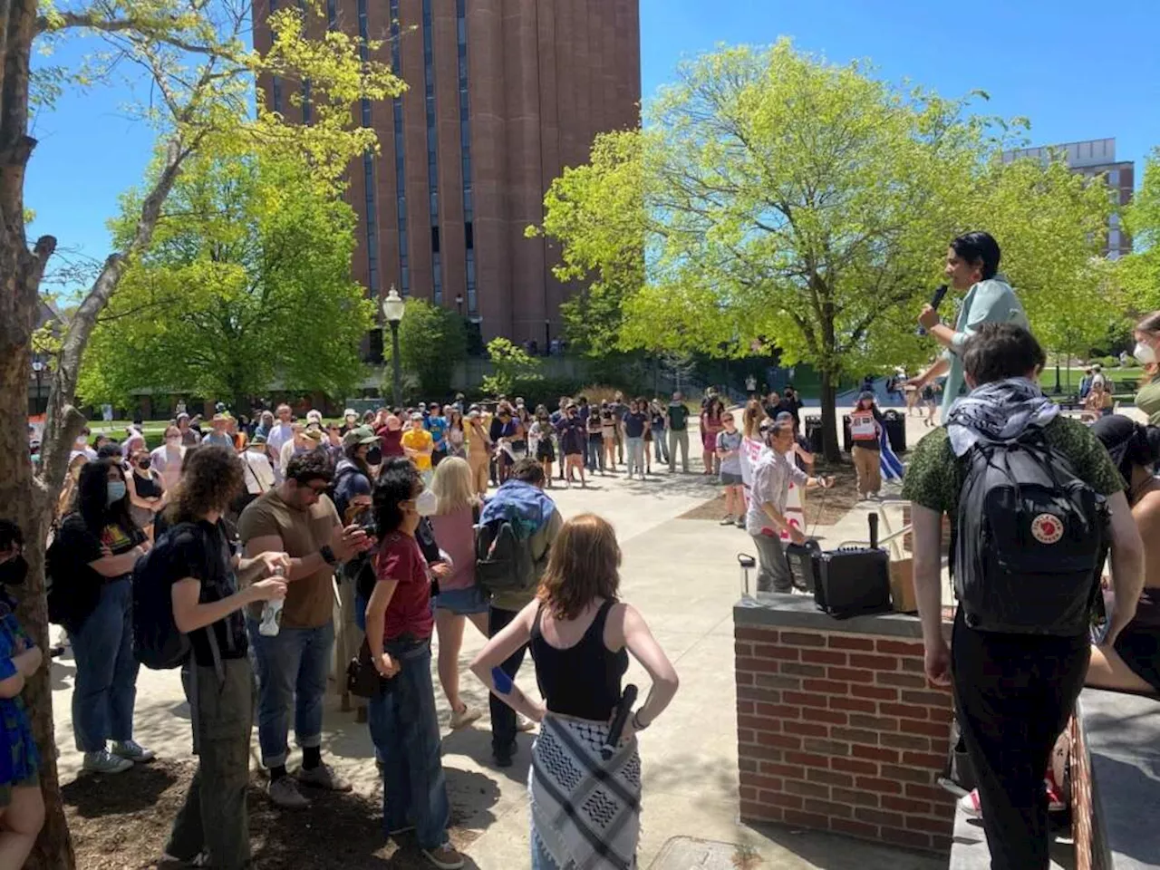 Dozens arrested after UMass Amherst protestors once again set up encampment