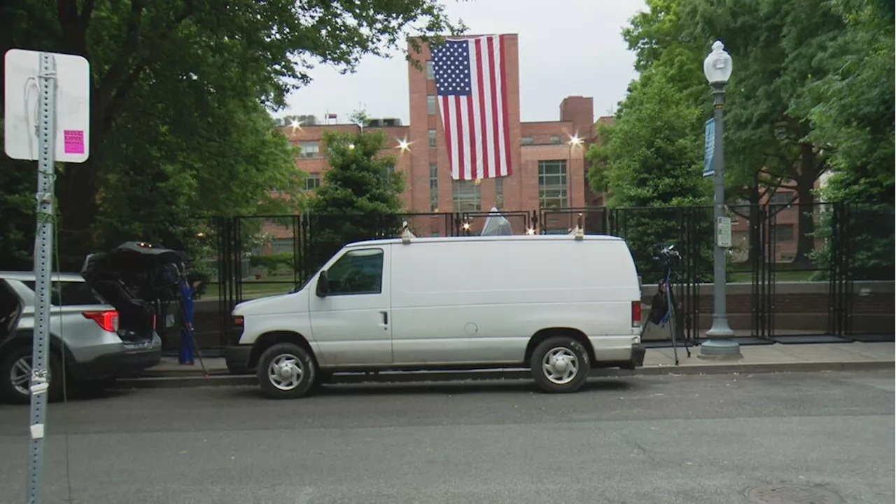 Massive fences surround GWU's University Yard after Gaza Solidarity encampment cleared