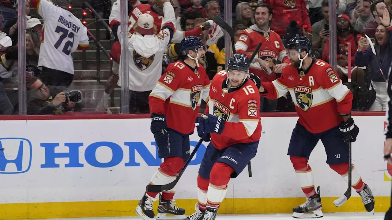 Aleksander Barkov scores twice, Panthers rout Bruins 6-1 in Game 2 to tie series