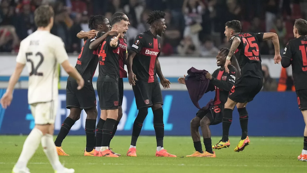 Leverkusen rallies late in draw with Roma to preserve unbeaten record and reach Europa League final