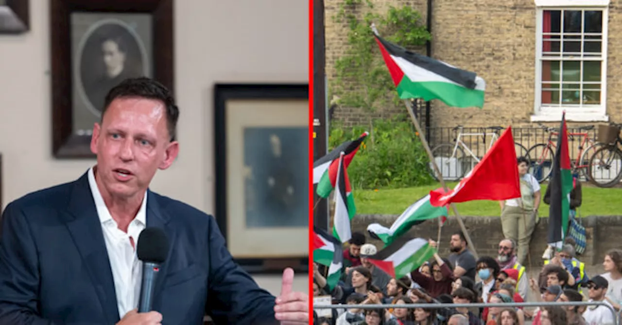 WATCH: Anti-Israel Mob ‘Trapped’ Peter Thiel at Cambridge Union Debating Society for ‘Profiting From Genocide’