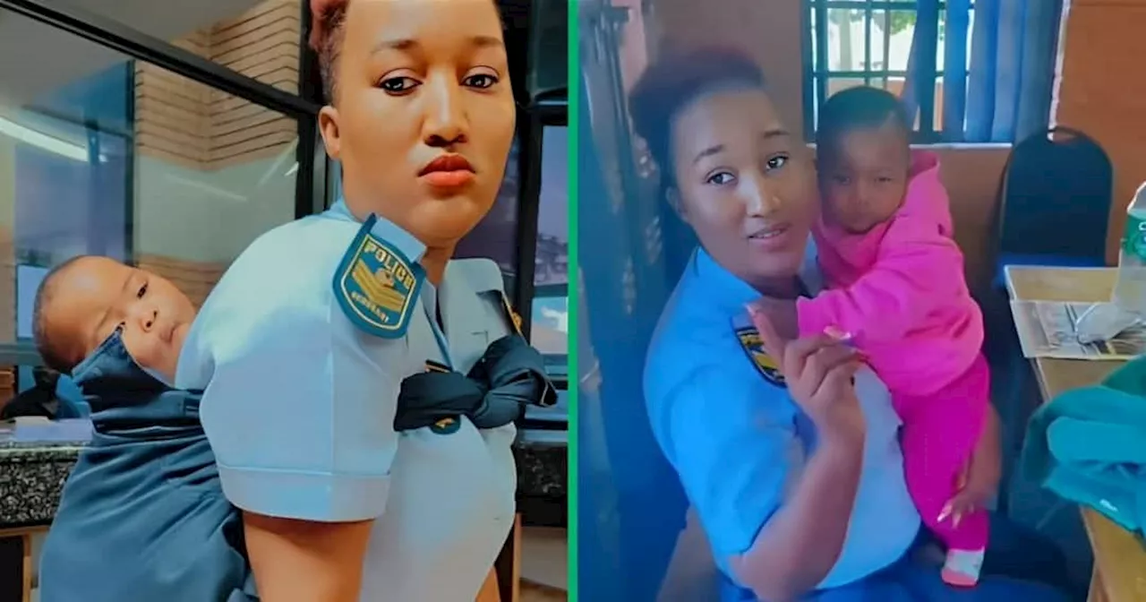 South African Cop Cares for Abandoned Baby at Police Station in a Video, Mzansi is Touched