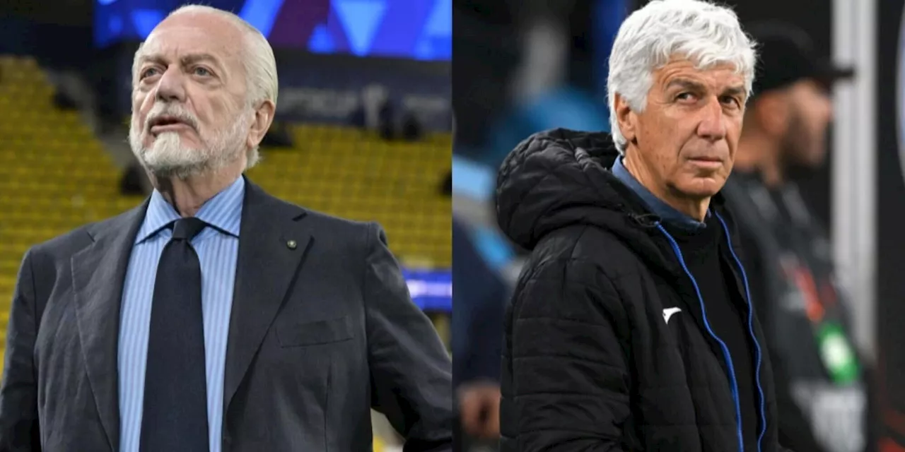 Napoli, De Laurentiis elogia Gasperini: “Guardo sempre l’Atalanta, è bravissimo”