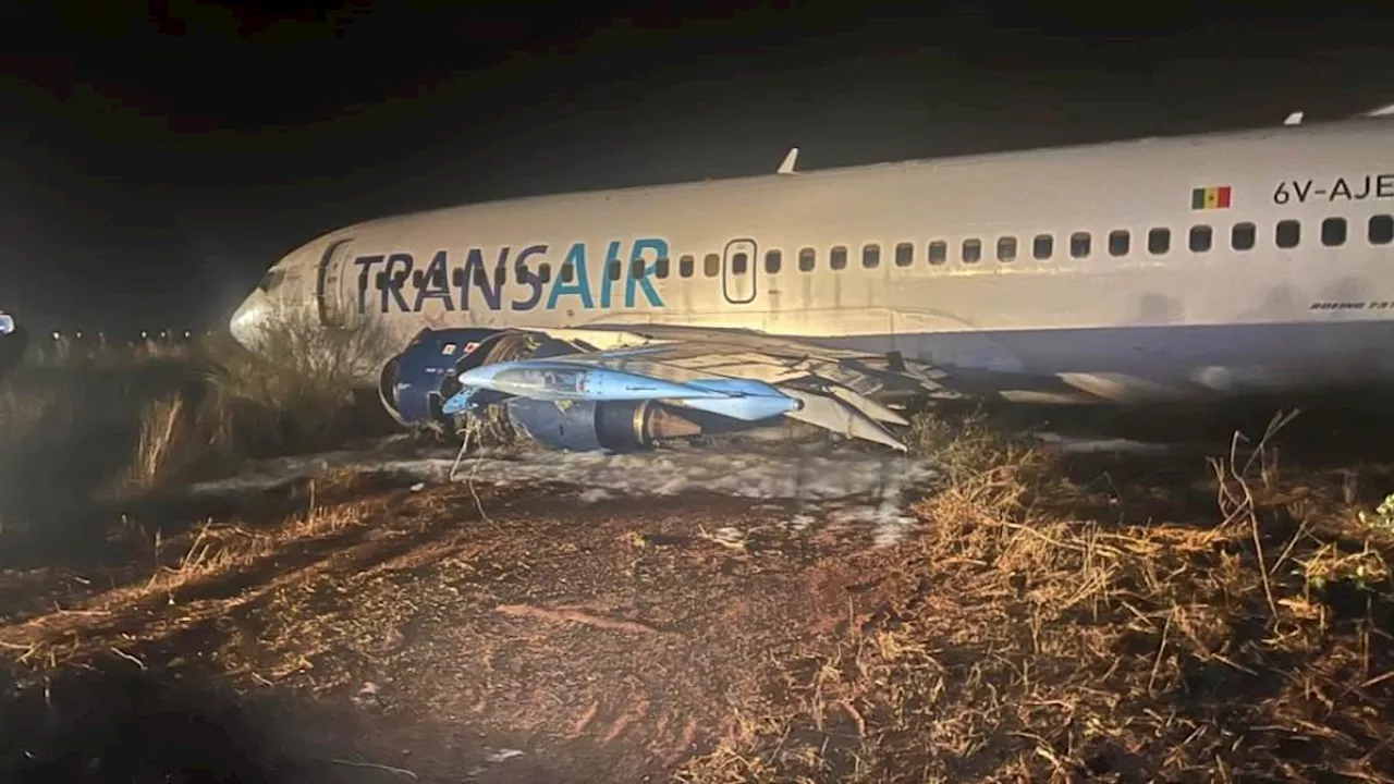 Boeing 737 passenger jet 'carrying 78' skids off the runway in Senegal injuring 11 in latest...