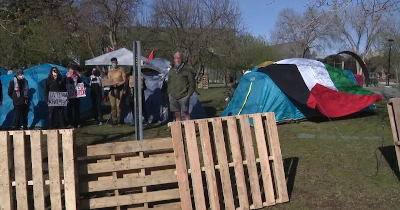 Student-led pro-Palestinian encampment set up at University of Calgary