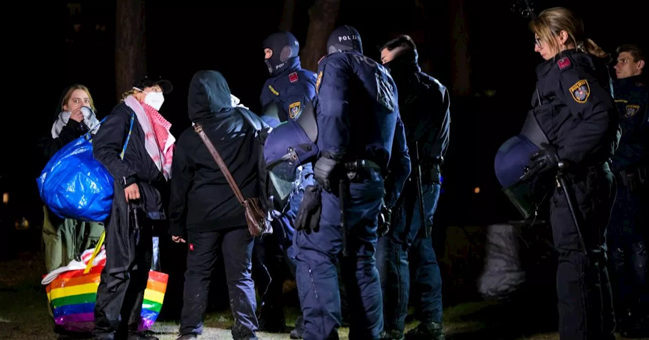 Polizei räumte Pro-Palästina-Camp in Wien, mehrere Festnahmen