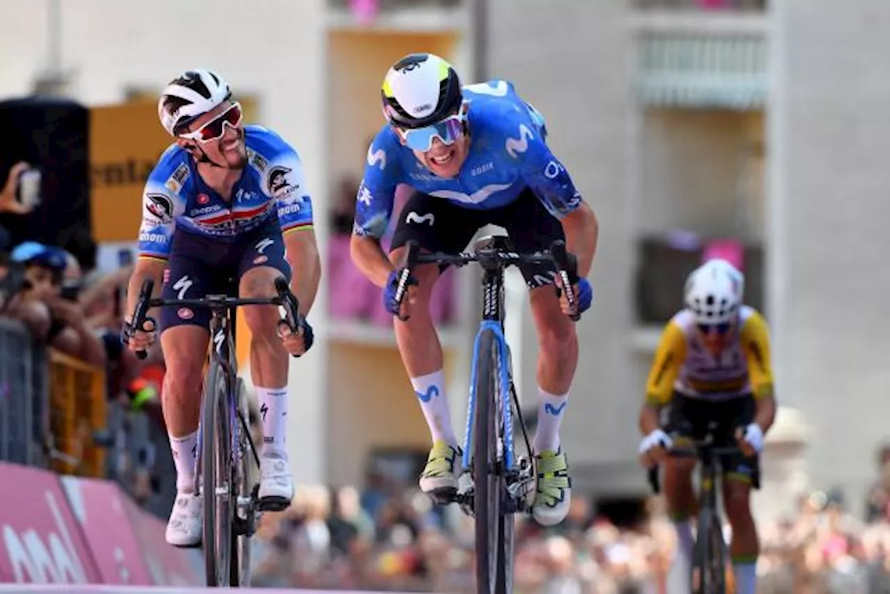 Julian Alaphilippe battu de justesse par Pelayo Sanchez lors de la 6e étape du Giro