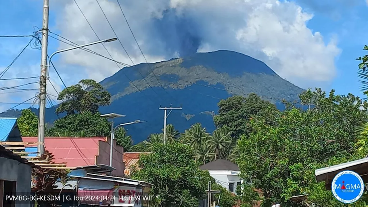 PVMBG: Gunung Ibu Alami Dua Kali Erupsi Besar Kamis 9 Mei 2024 dalam Durasi Lama