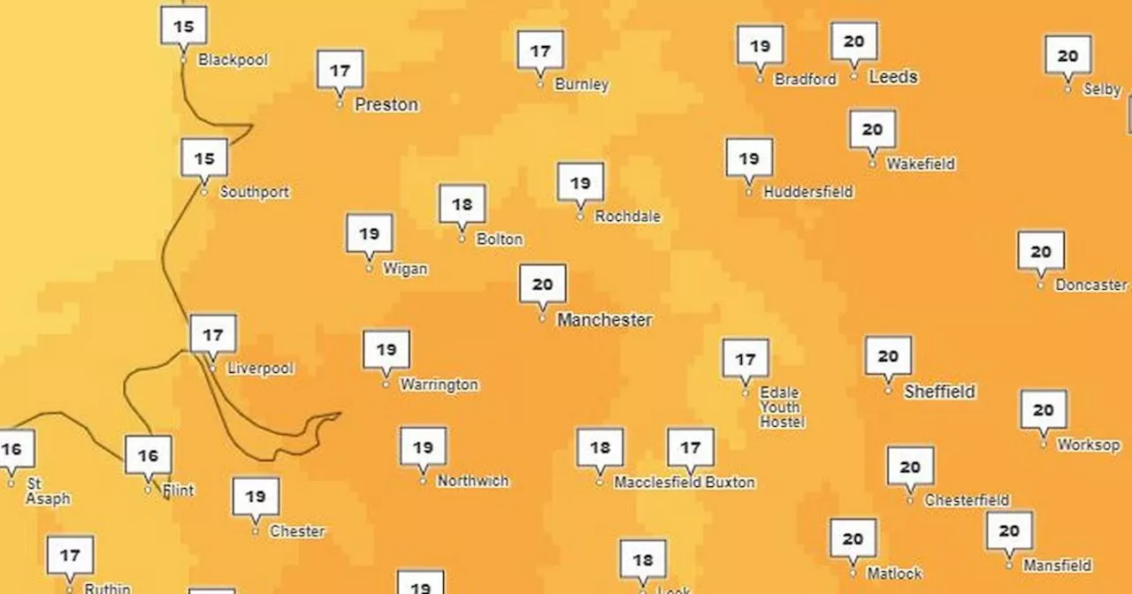 Met Office weather forecast for Greater Manchester as temperatures reach 20C