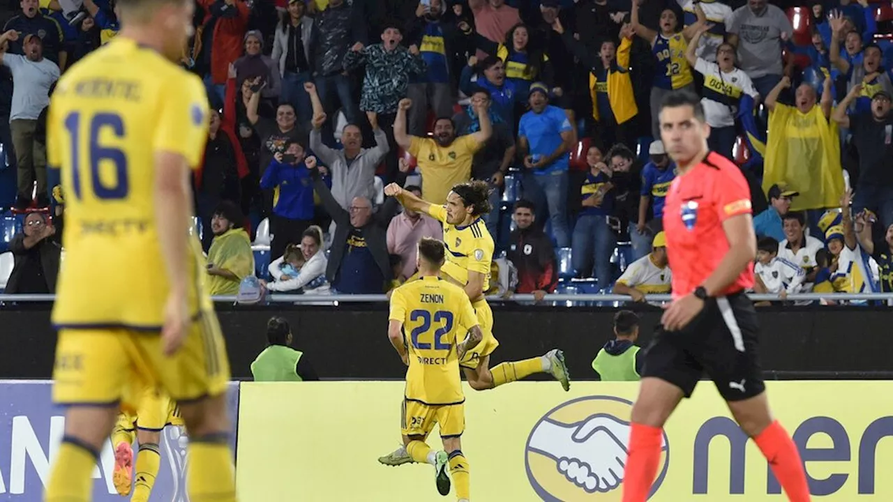 El uruguayo Cavani le dio vida a Boca en la Copa Sudamericana