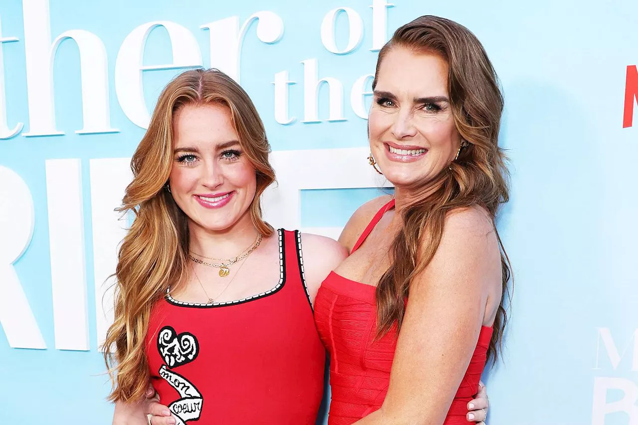 Brooke Shields and Daughter Rowan Match in Figure-Hugging Red Dresses for Sweet Red Carpet Date