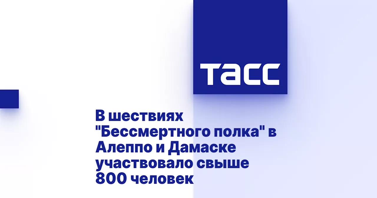 В шествиях 'Бессмертного полка' в Алеппо и Дамаске участвовало свыше 800 человек