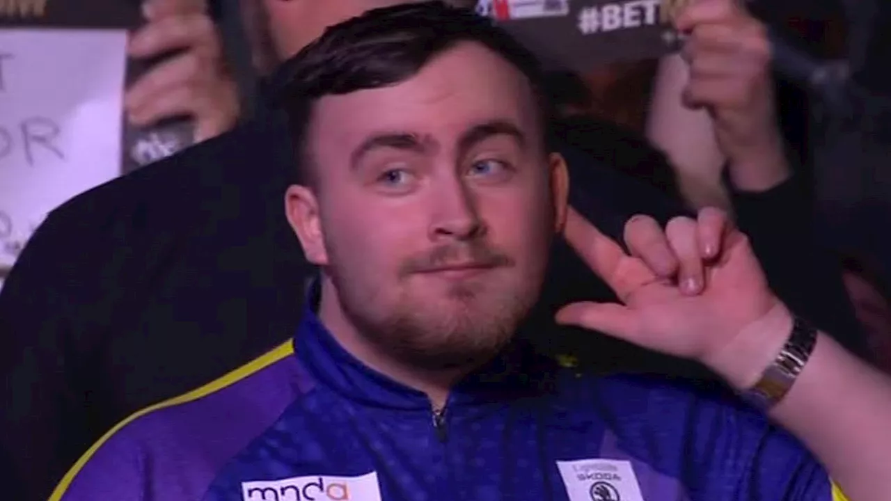 Luke Littler booed AGAIN live on Sky Sports at Premier League Darts before cheekily taunting crowd...