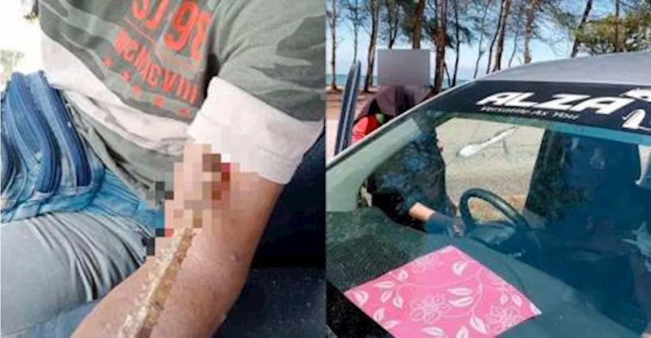 Metal rod smashes windshield, pierces driver’s arm