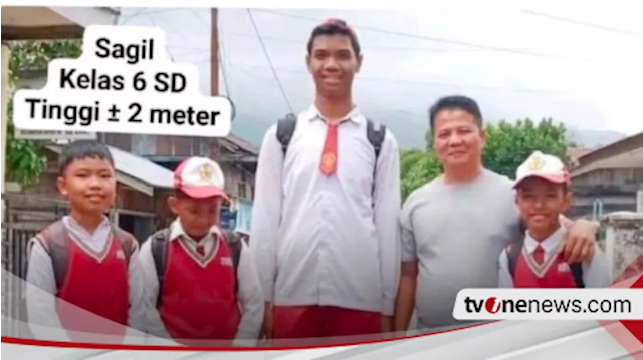 Viral, Sagil Murid SD di Kerinci Jambi Miliki Tinggi Badan 2 Meter