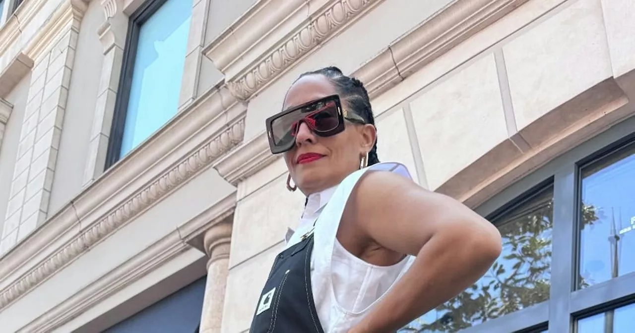 Tracee Ellis Ross's Pleated Dungaree Dress Is a Fashion At Its Finest