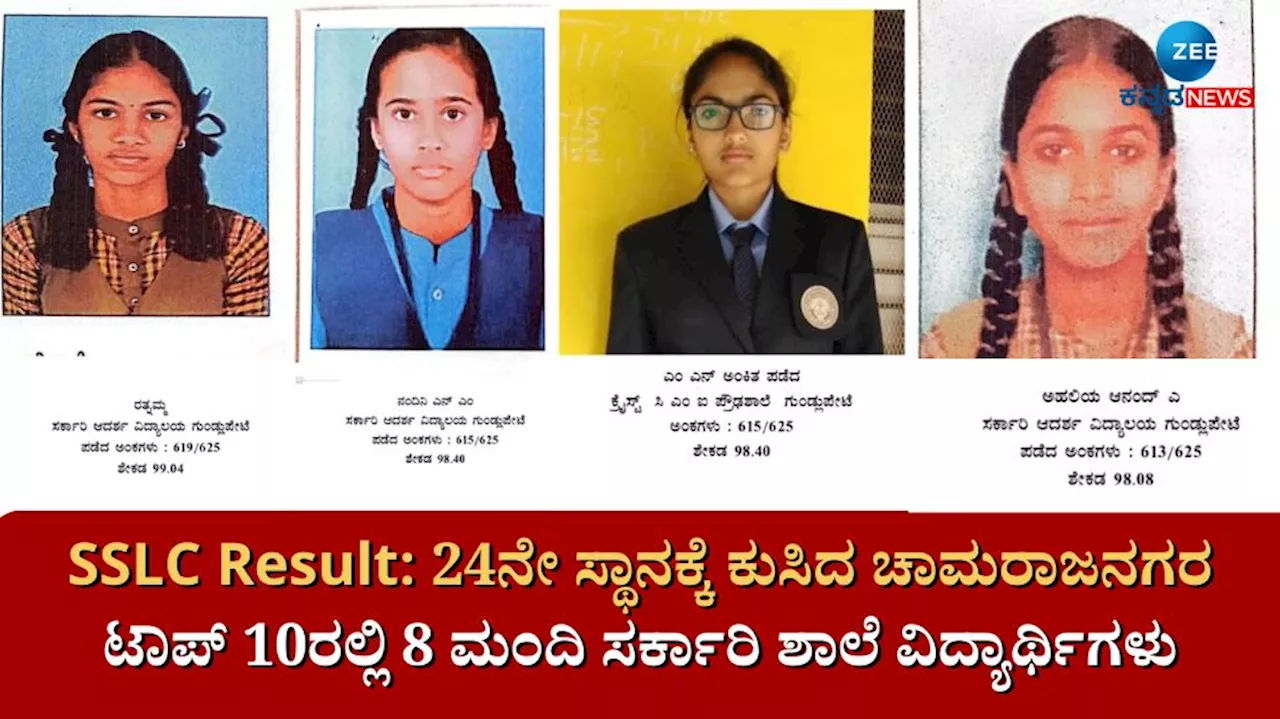 ಎಸ್‌ಎಸ್‌ಎಲ್‌ಸಿ ಫಲಿತಾಂಶ: ಗಡಿಜಿಲ್ಲೆ ಟಾಪ್ 10 ರಲ್ಲಿ ಸರ್ಕಾರಿ ಶಾಲೆಯ 8 ವಿದ್ಯಾರ್ಥಿಗಳು‌