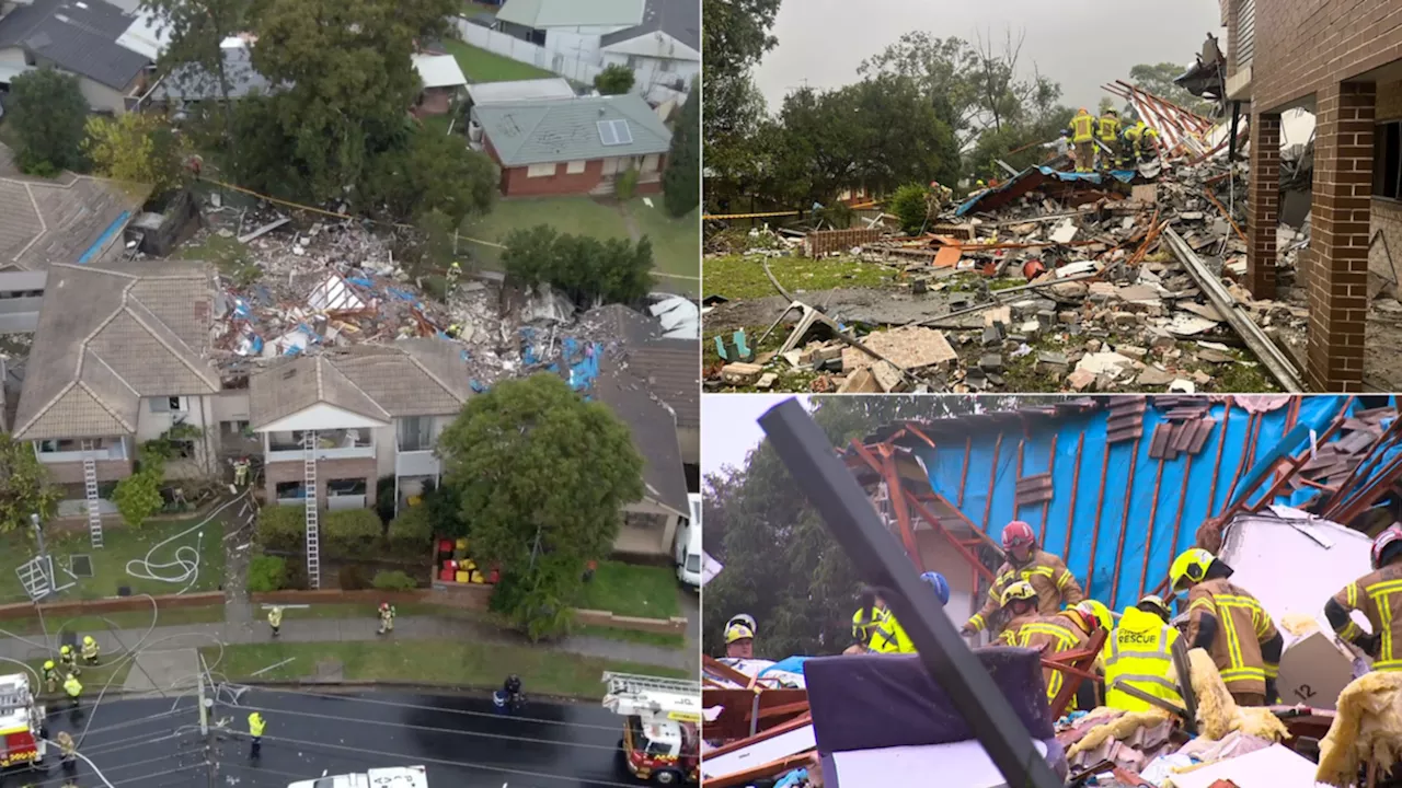 Search operation continues for woman trapped in rubble following explosion in Whalan townhouse complex in Sydney’s west