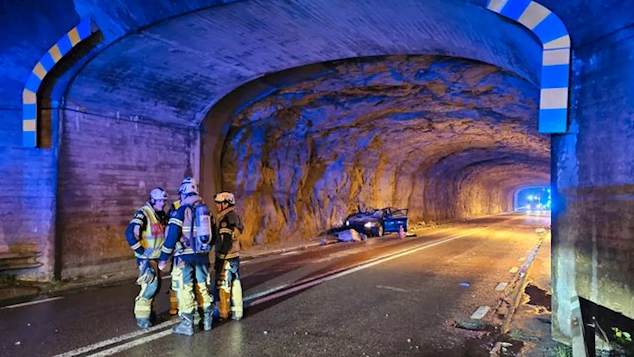 Två skadade efter tunnelras – Tjörnbron stängd