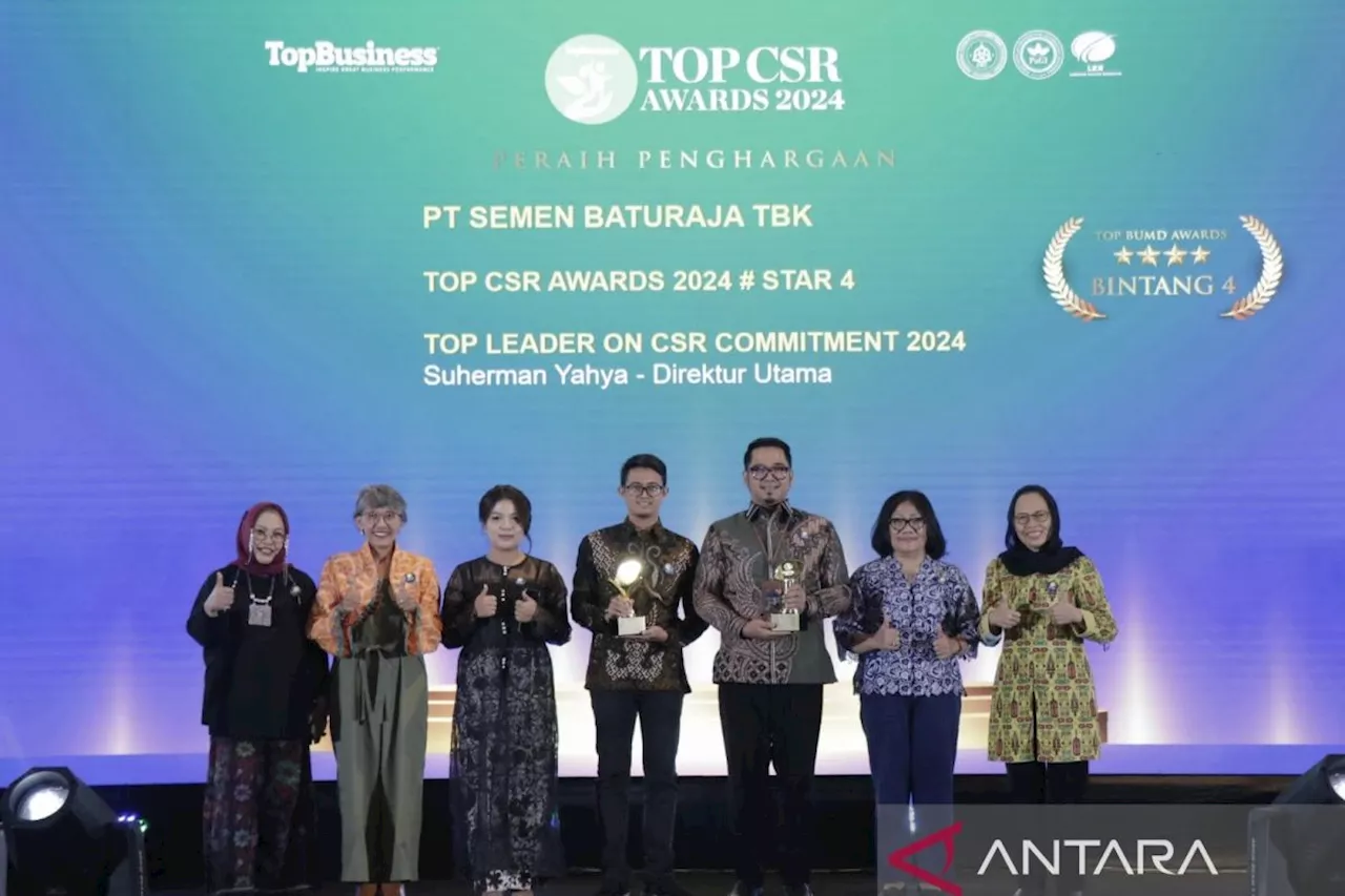 Semen Baturaja raih penghargaan TOP CSR Awards 2024