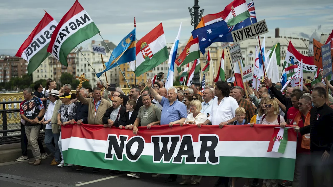Hungary's Orbán stages 'peace march' in show of strength ahead of EU elections