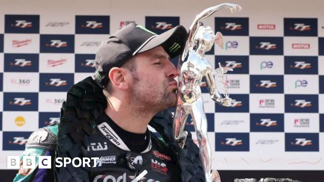 Isle of Man TT: Dunlop wins Supersport race to equal wins record