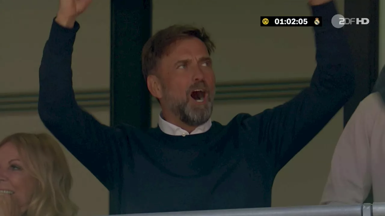 BVB: Jürgen Klopp feiert mit den Dortmund-Fans im Wembley-Stadion!