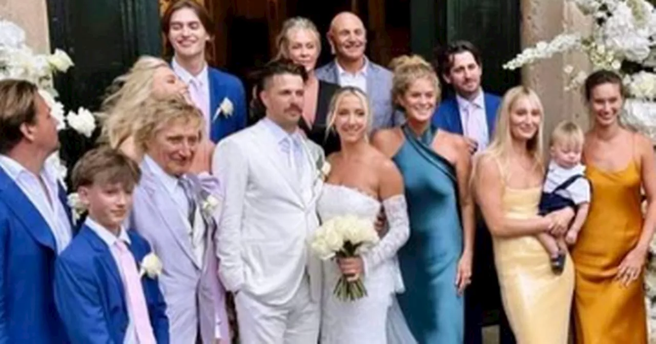 Rod Stewart's sweet moment at son's wedding as Liam's sister sings first dance