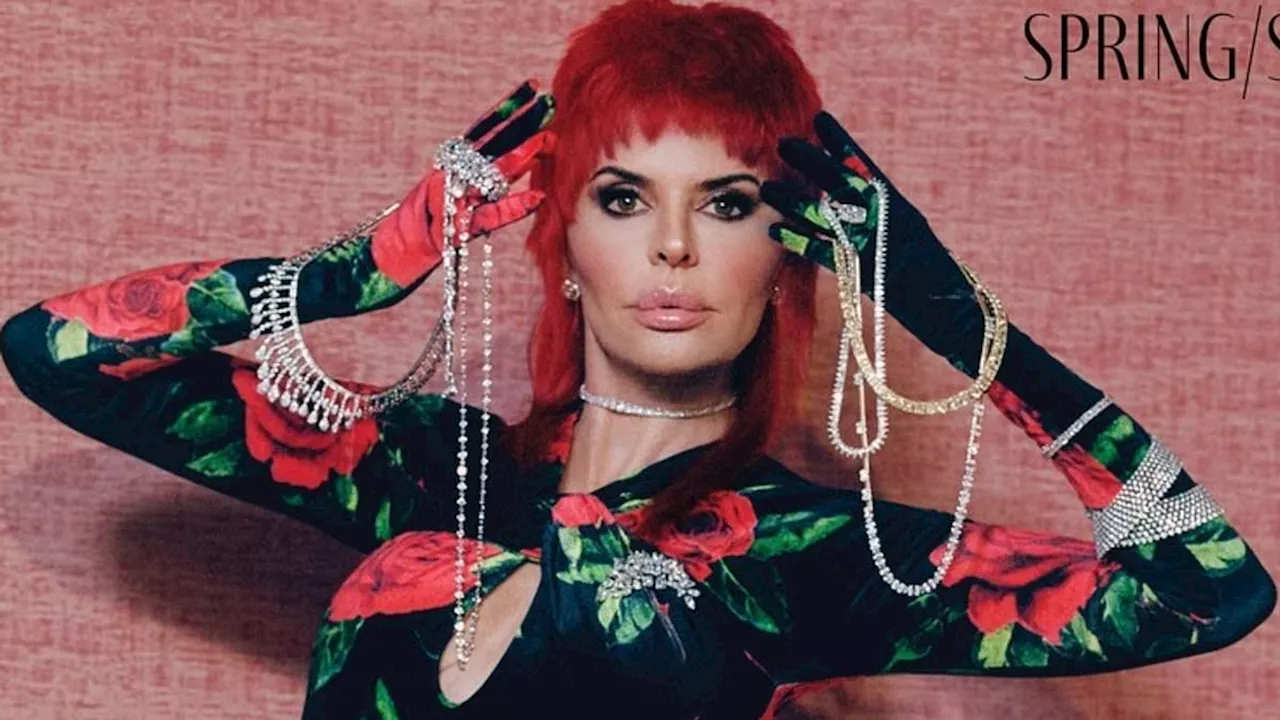 Lisa Rinna, 60, is nearly unrecognizable in red wig as she shows off toned legs in fishnets for racy...