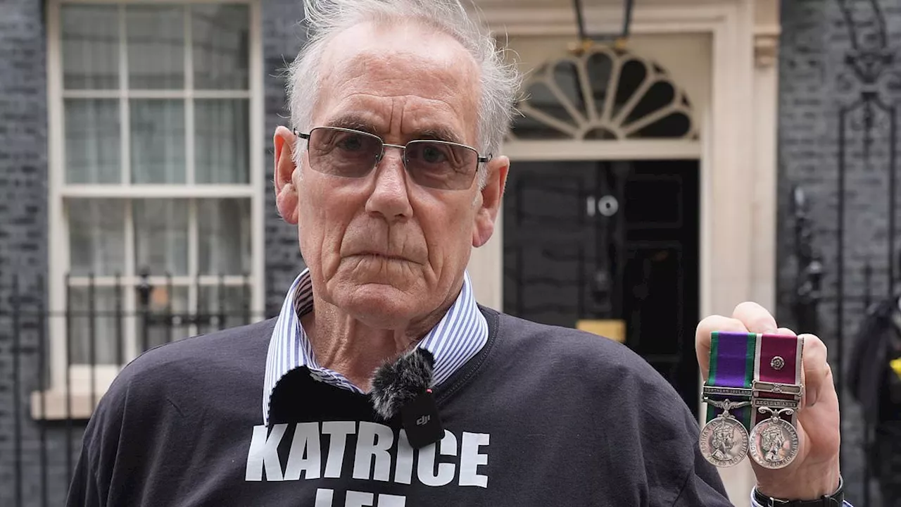 Father of missing Katrice Lee goes to Downing Street to hand back his military medals in protest