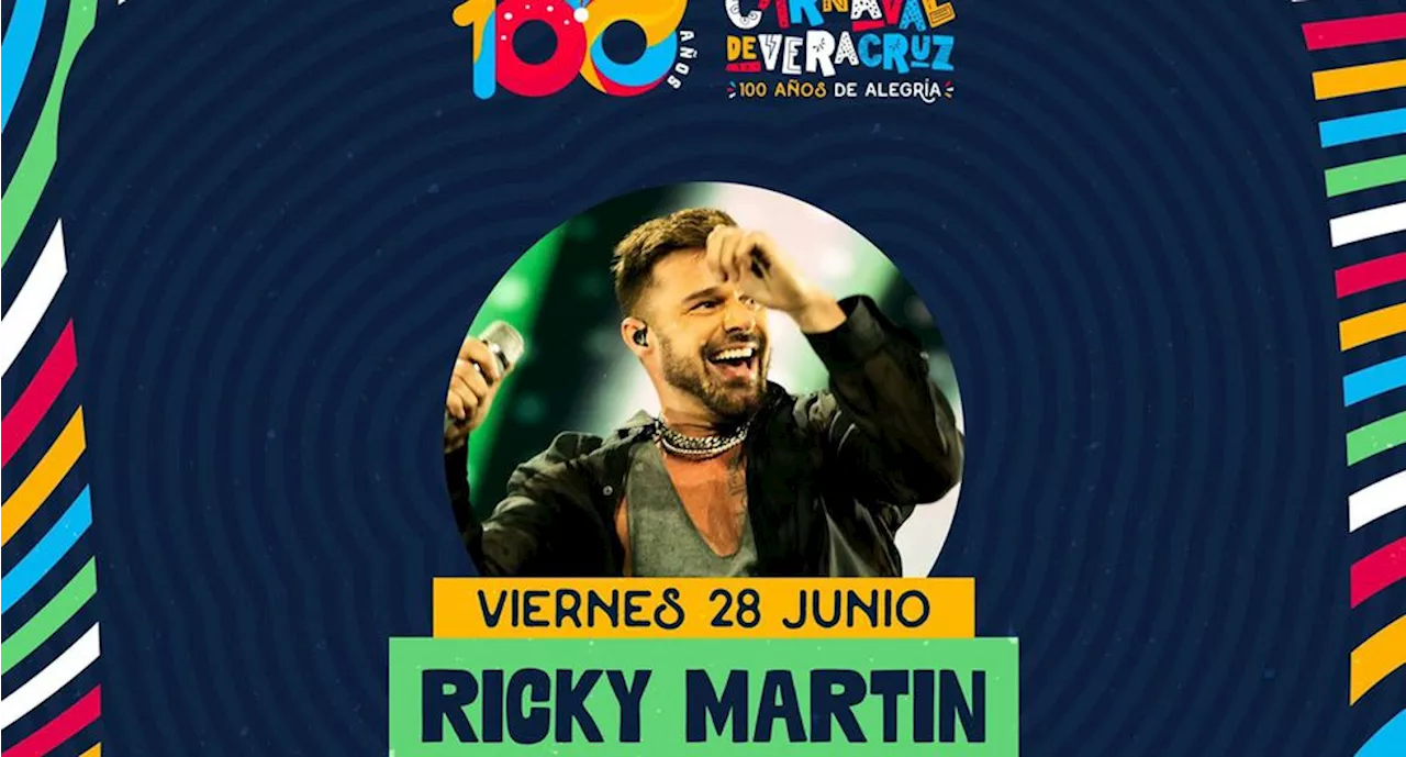 Ricky Martin será el invitado especial para celebrar los 100 años del Carnaval Veracruz