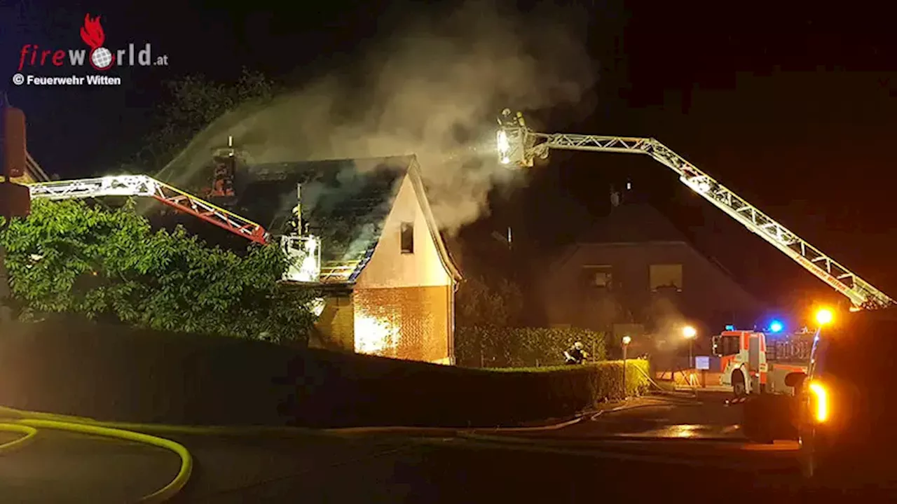 D: Wohnhaus-Vollbrand in Witten → eine Tote, eine Person aus Fenster gesprungen