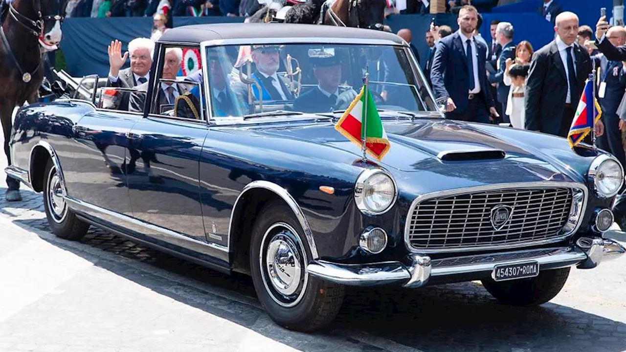 2 giugno, la Lancia Flaminia del Presidente della Repubblica vista da vicino