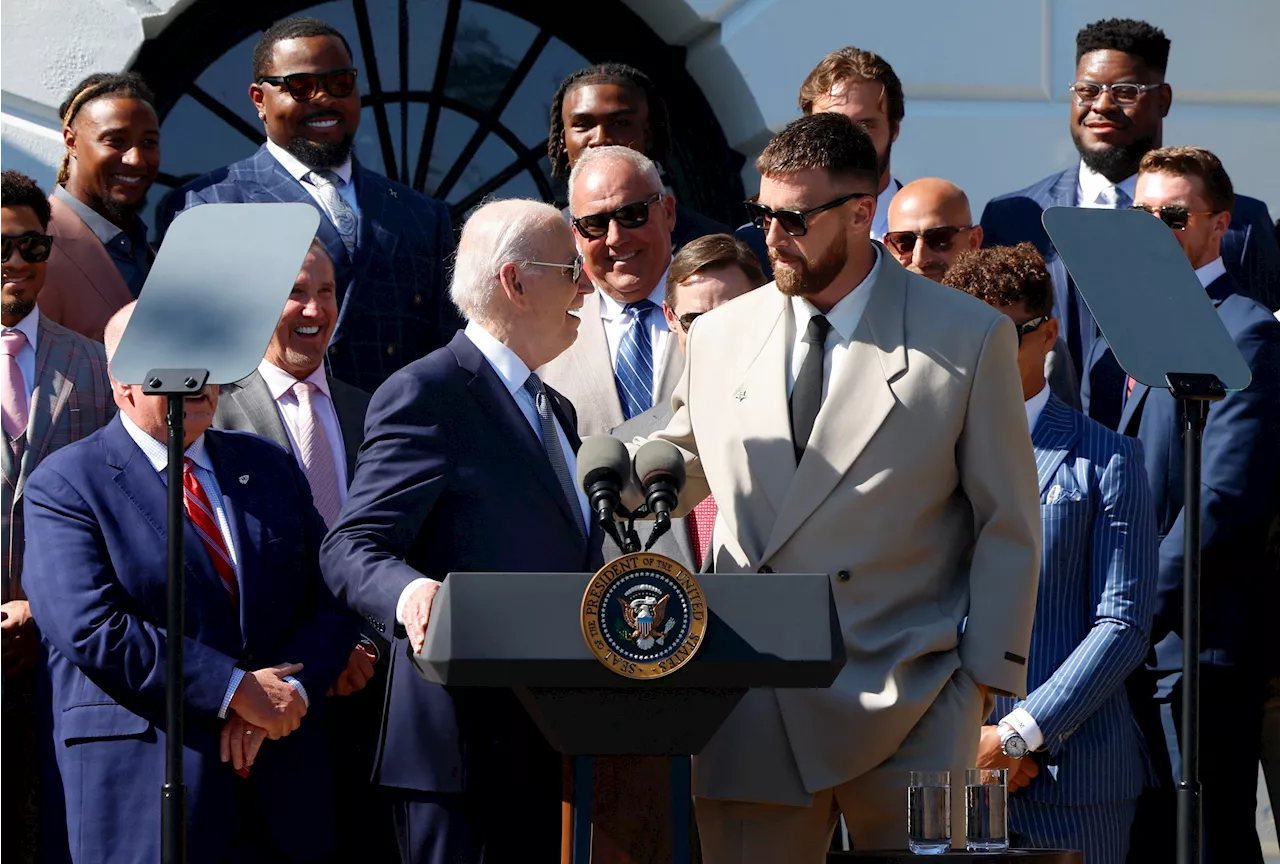 Biden celebrates repeat Super Bowl champion Kansas City Chiefs at White House