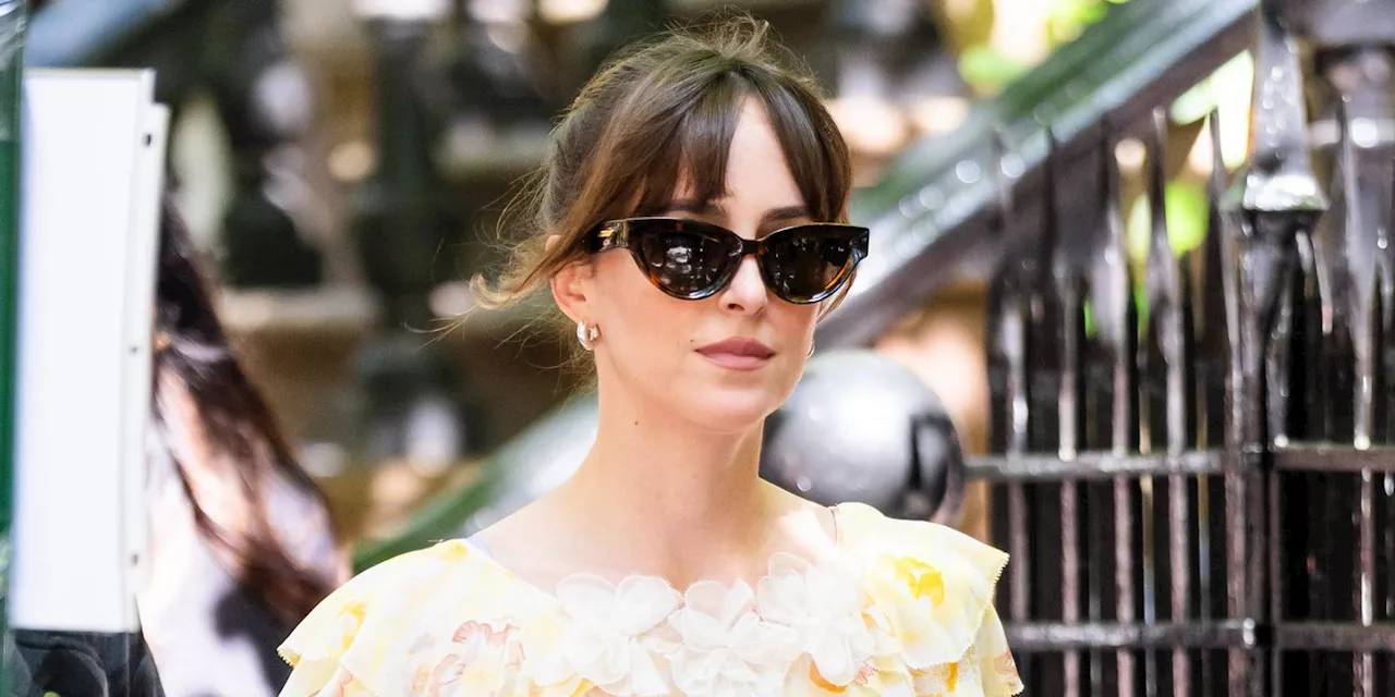 Dakota Johnson Looks So 'SATC'-Coded in This Flirty Frilled Summer Dress