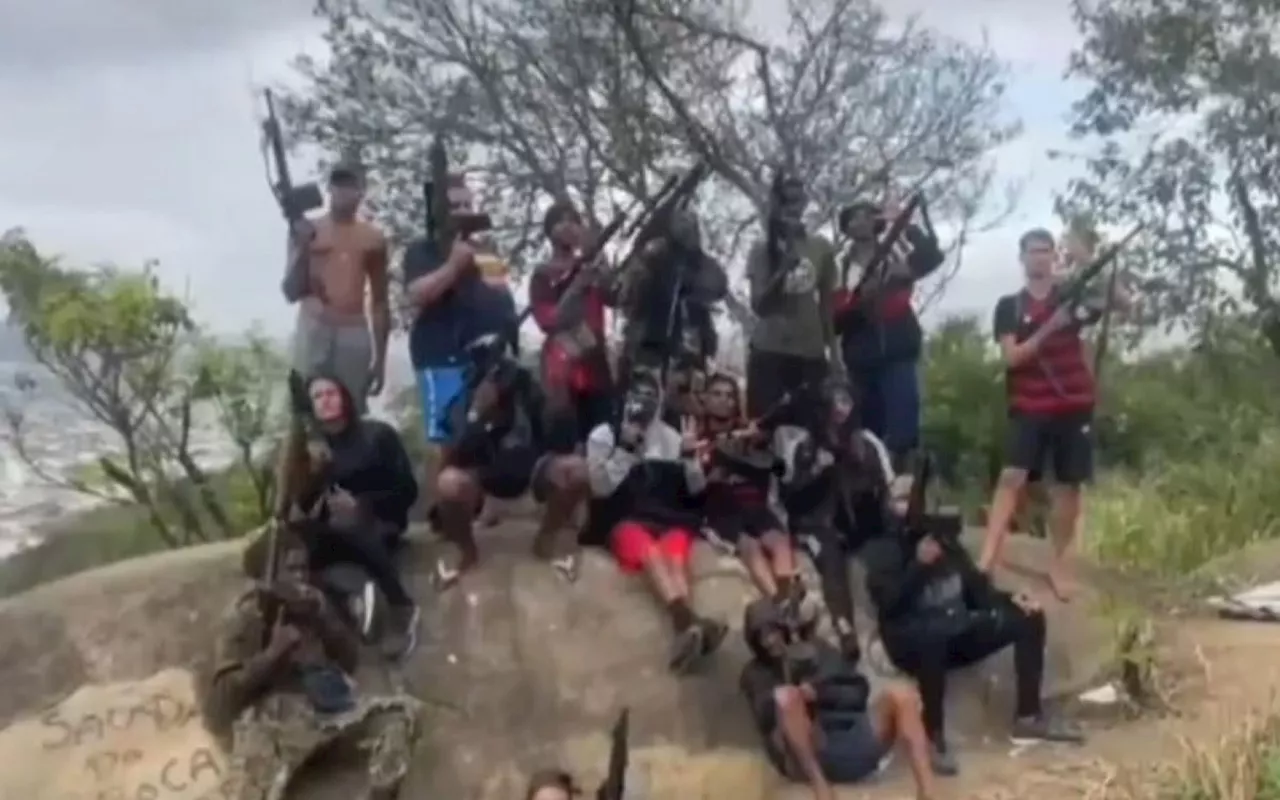 Vídeo: traficantes fortemente armados ameaçam invadir a Praça Seca