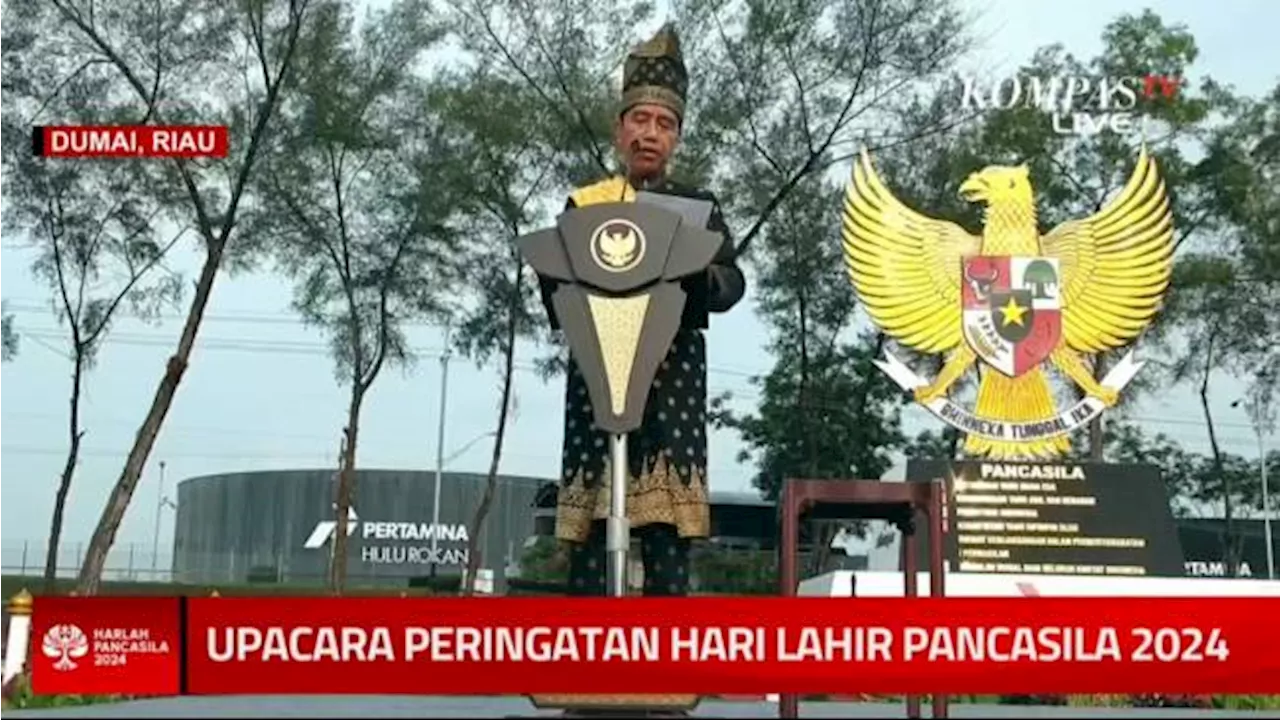 Pimpin Upacara Harlah Pancasila, Jokowi Sebut Indonesia Konsisten Perjuangkan Kemerdekaan Palestina