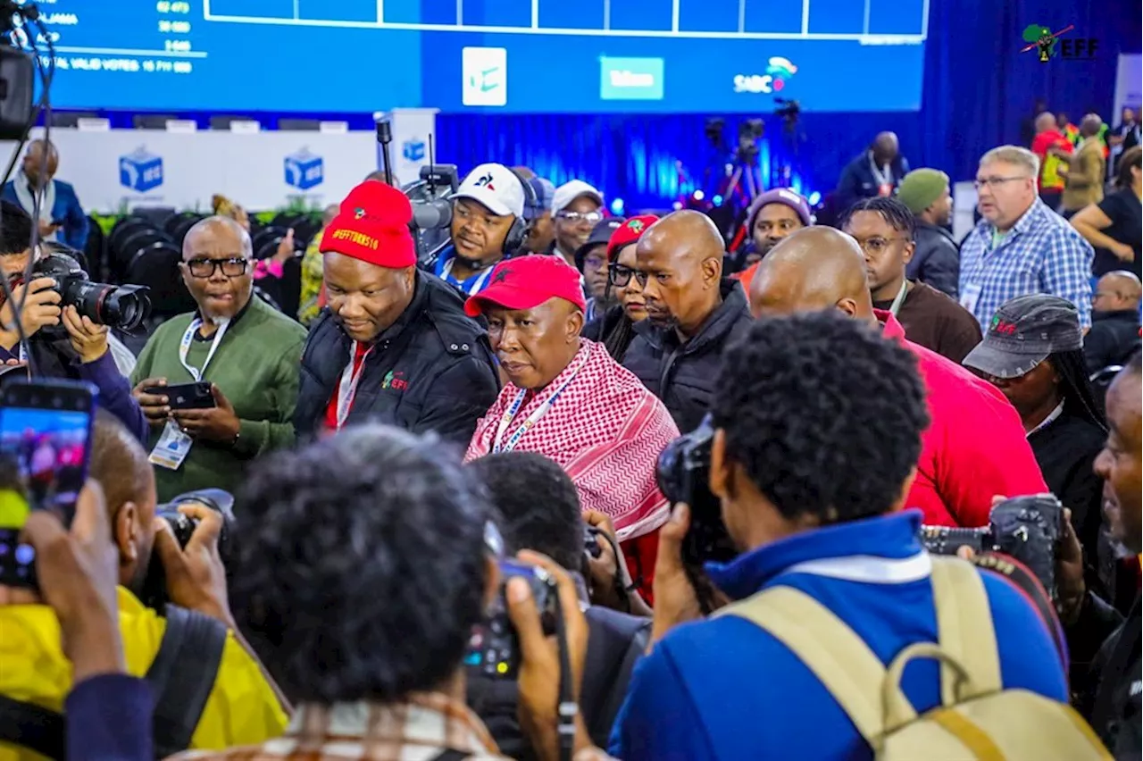 Malema demands finance and National Assembly's speaker positions ahead of coalition talks