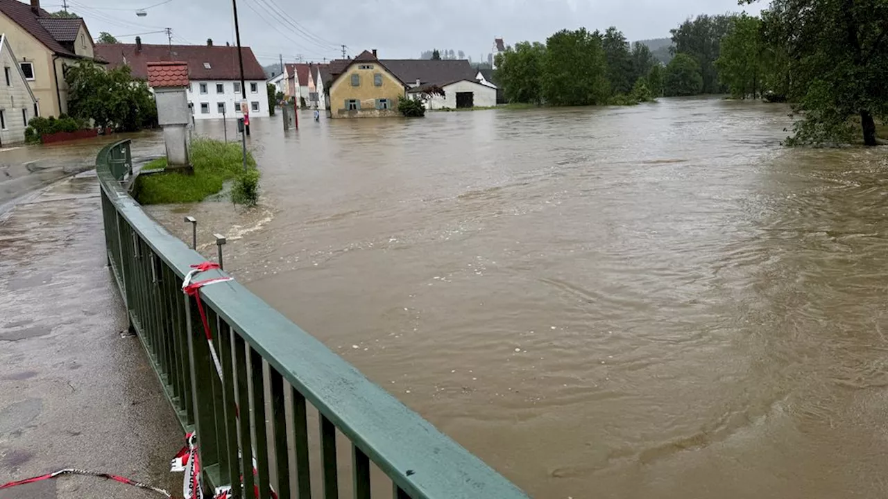 Wateroverlast, overstromingen en dijkdoorbraak in Zuid-Duitsland, 1300 evacuées