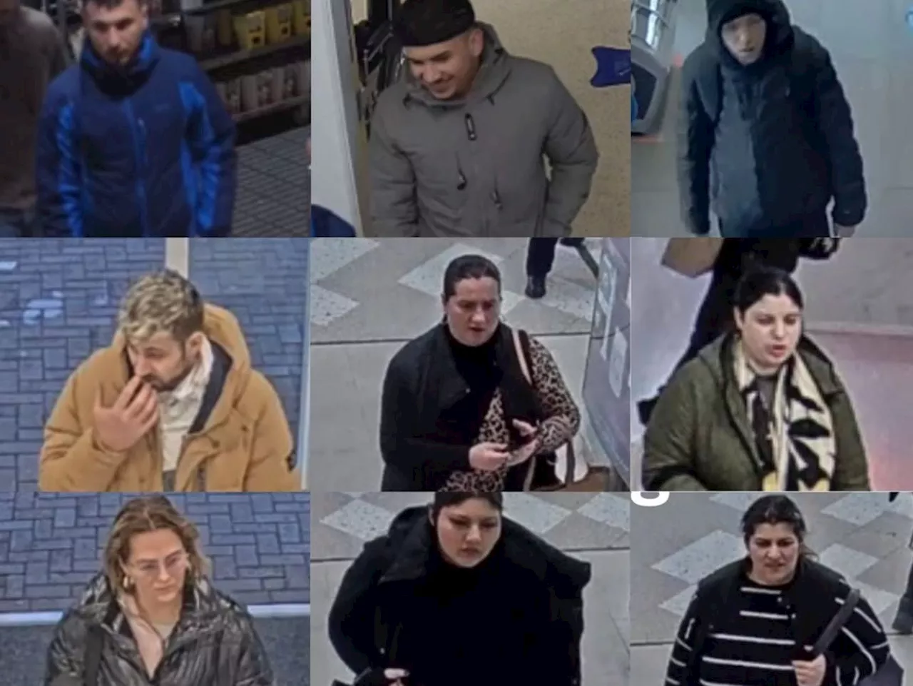 Faces of people police want to help them with Telford shoplifting investigations in Telford