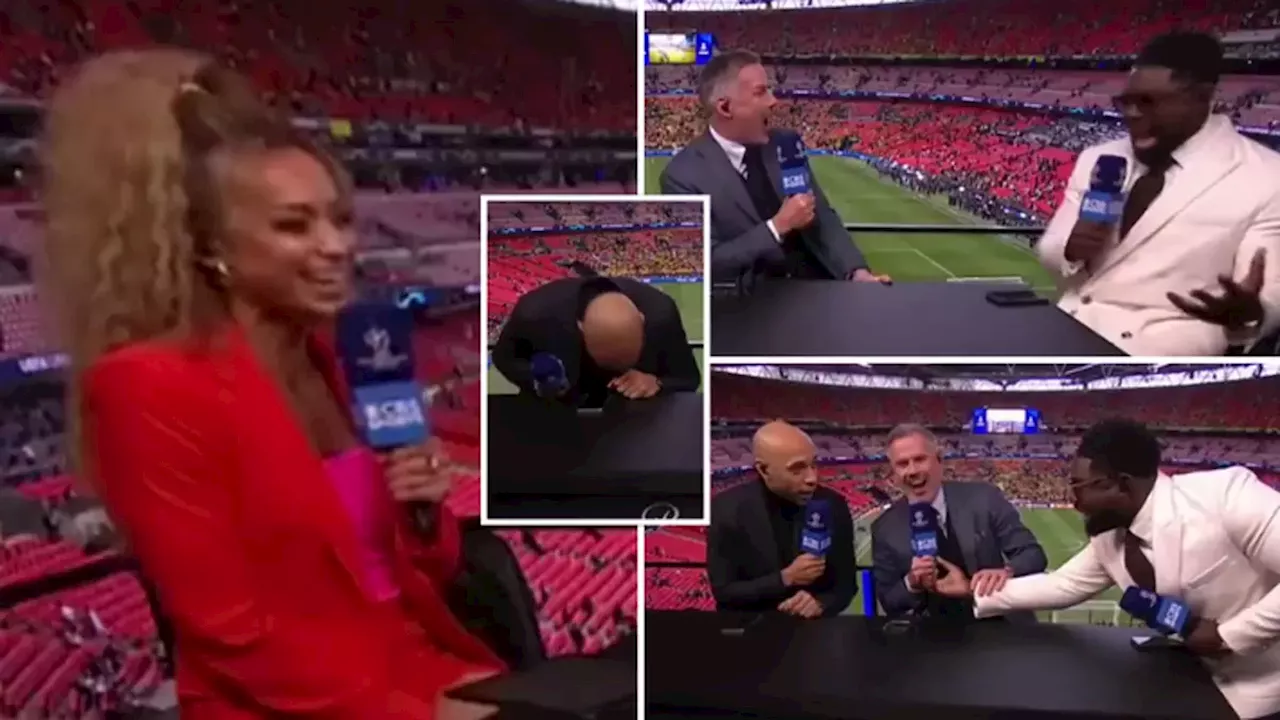 Micah Richards loved every second of Kate Abdo's intro for him on CBS before Champions League final