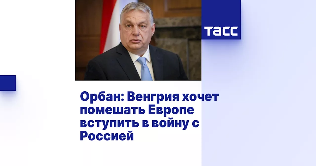 Орбан: Венгрия хочет помешать Европе вступить в войну с Россией