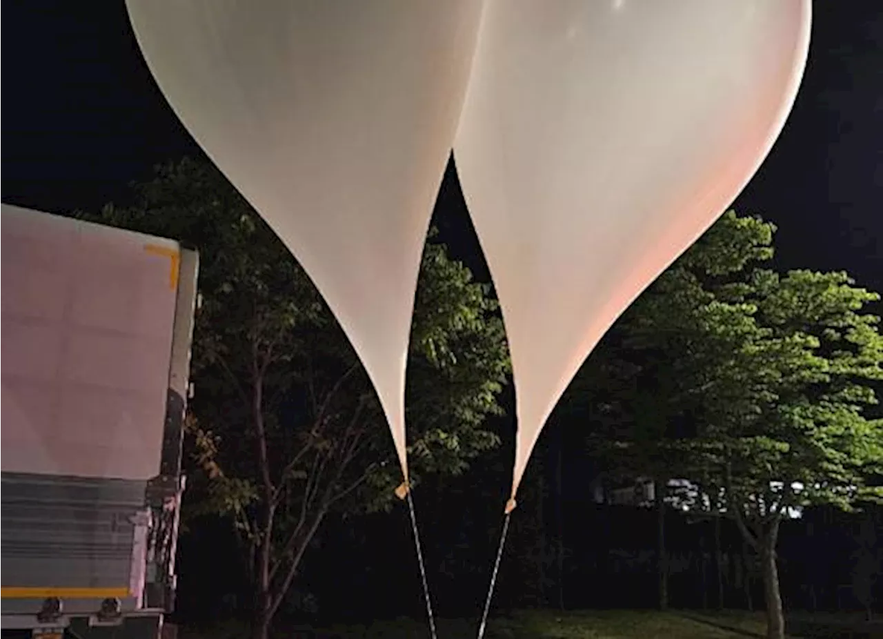 Envía Corea del Norte más globos con basura a Corea del Sur