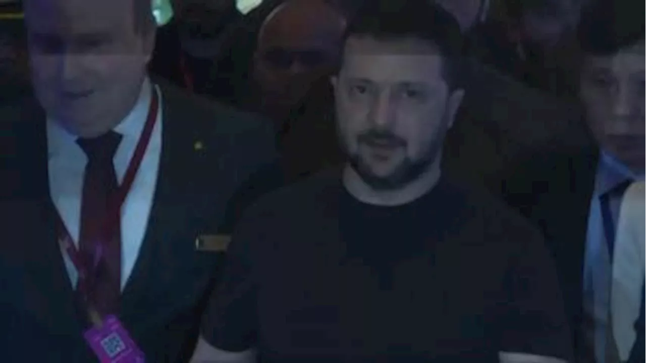 Ukraine's President Zelenskyy arrives at Singapore security forum