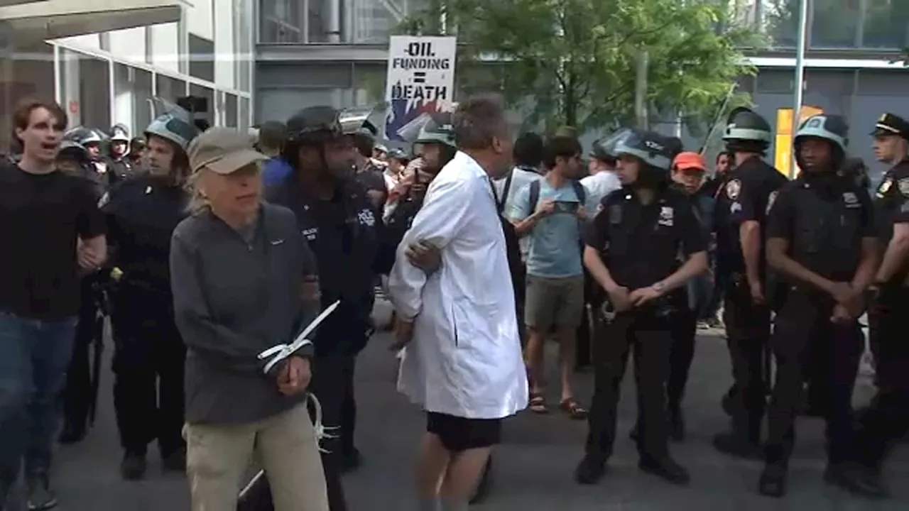 'Summer of Heat on Wall Street' climate activists target Citigroup in Lower Manhattan