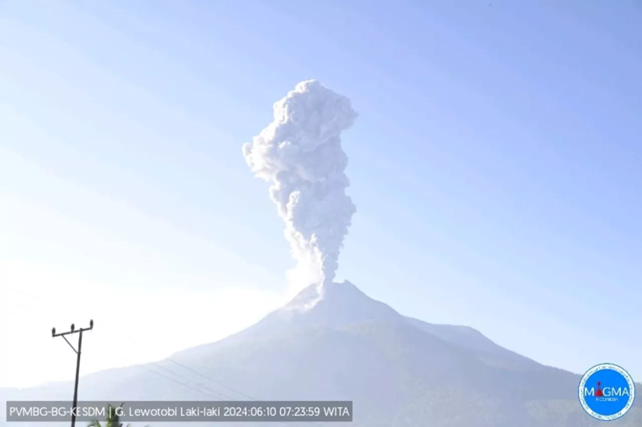 Badan Geologi: Gunung Lewotobi Laki-laki masuk fase efusif