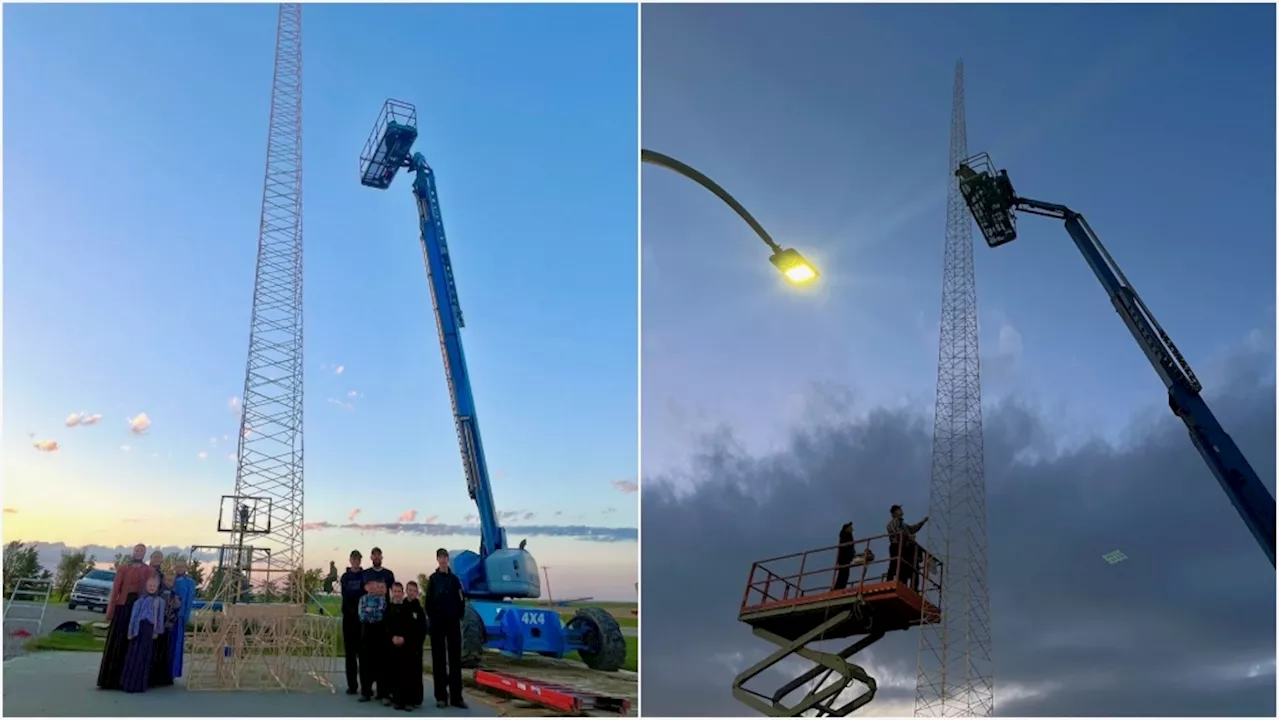 Albertans attempt to build the world’s tallest Popsicle stick structure